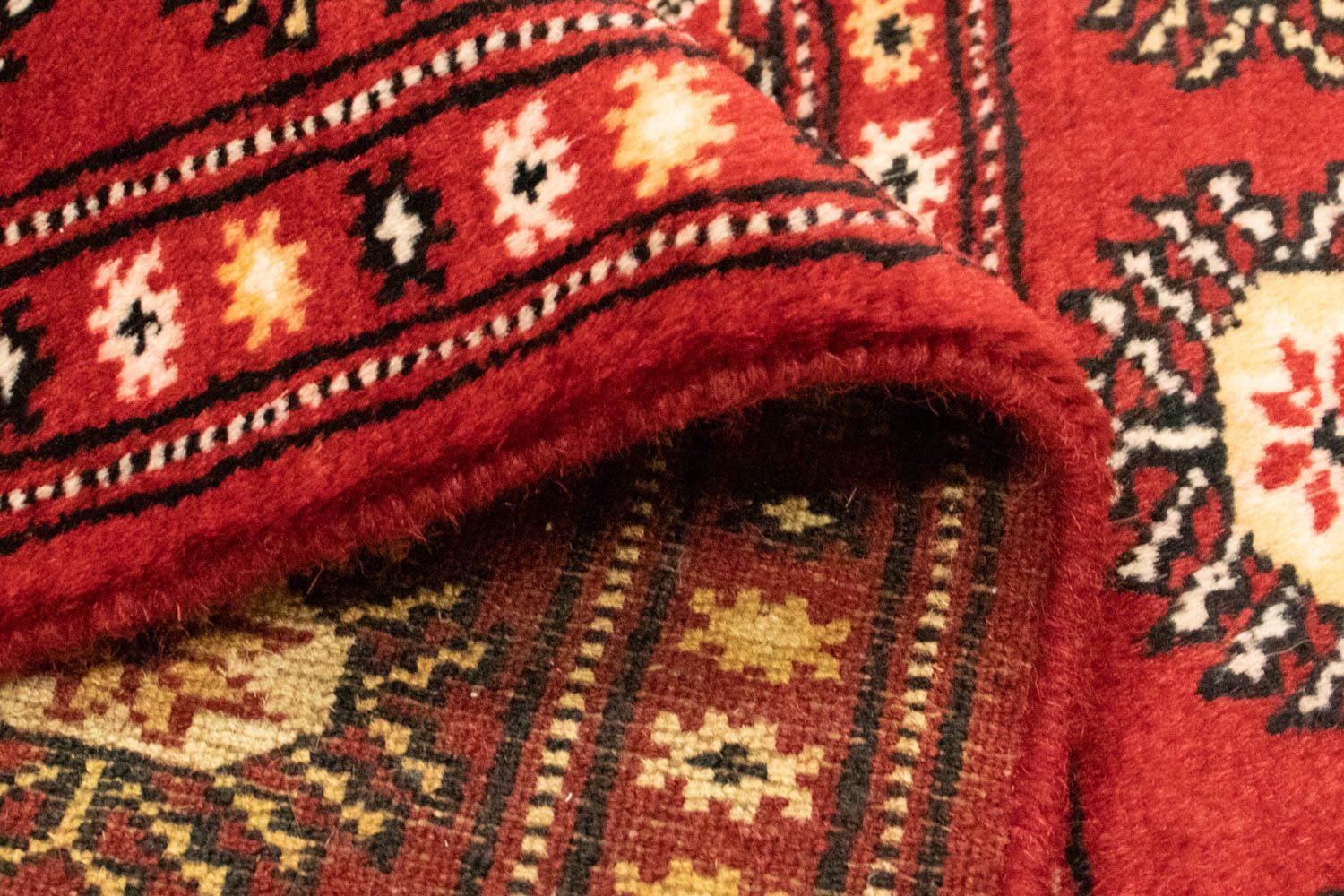 Alfombra afgana - Bukhara - 132 x 78 cm - rojo