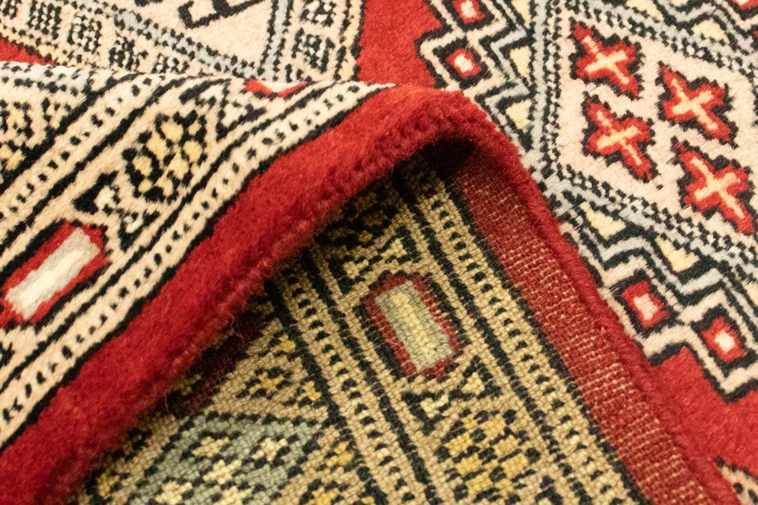 Alfombra afgana - Bukhara - 133 x 78 cm - rojo