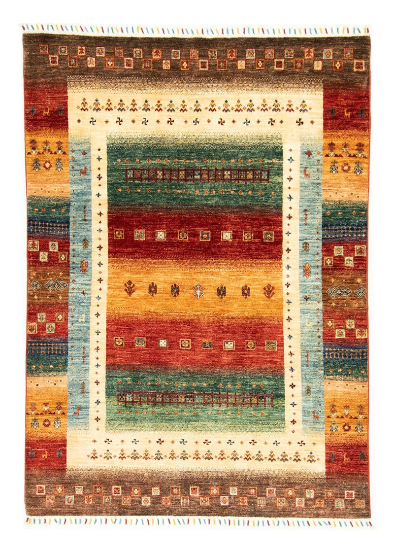 Alfombra Gabbeh - Loribaft Persa - 214 x 152 cm - multicolor