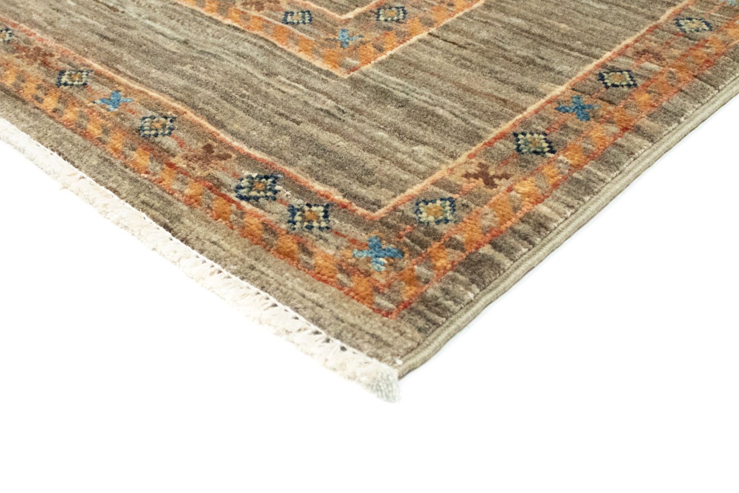 Alfombra afgana - 199 x 150 cm - gris