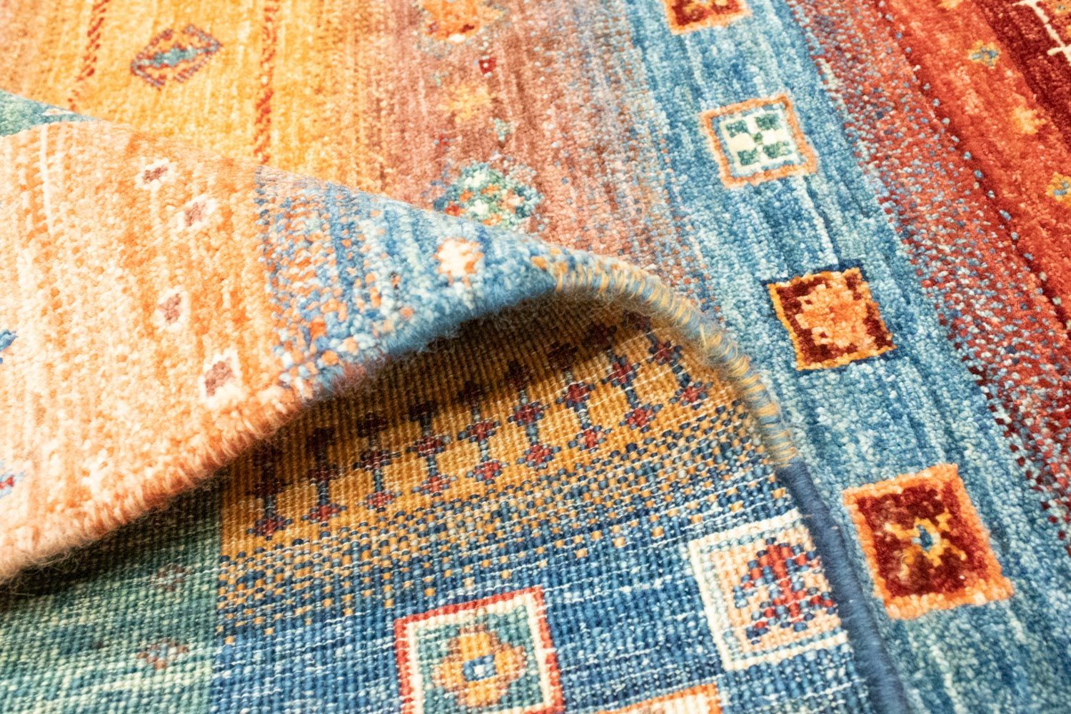 Alfombra Gabbeh - Loribaft Persa - 197 x 151 cm - multicolor