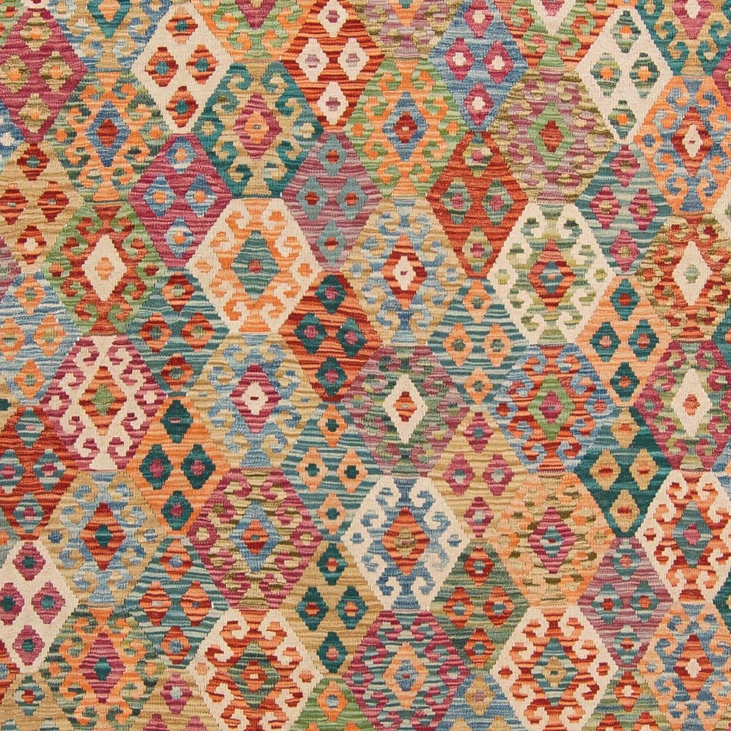 Alfombra Kelim - Splash - 341 x 263 cm - multicolor