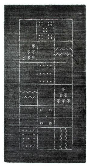 Alfombra Vintage - 140 x 70 cm - gris oscuro