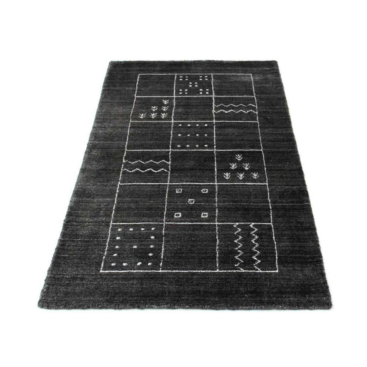 Alfombra Vintage - 140 x 70 cm - gris oscuro