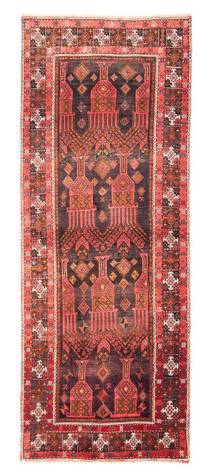Alfombra de pasillo Alfombra persa - Nómada - 294 x 118 cm - rojo