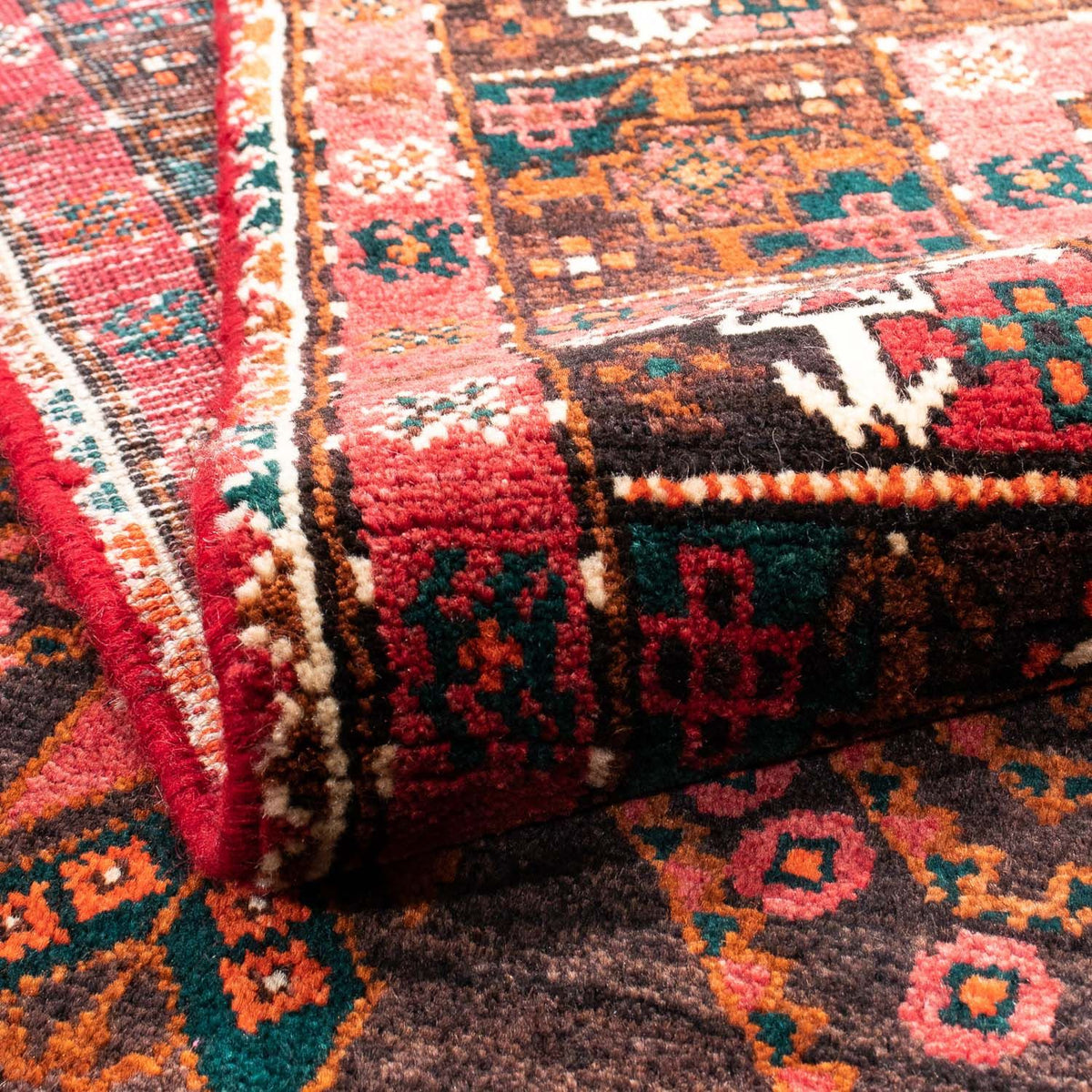 Alfombra de pasillo Alfombra persa - Nómada - 294 x 118 cm - rojo