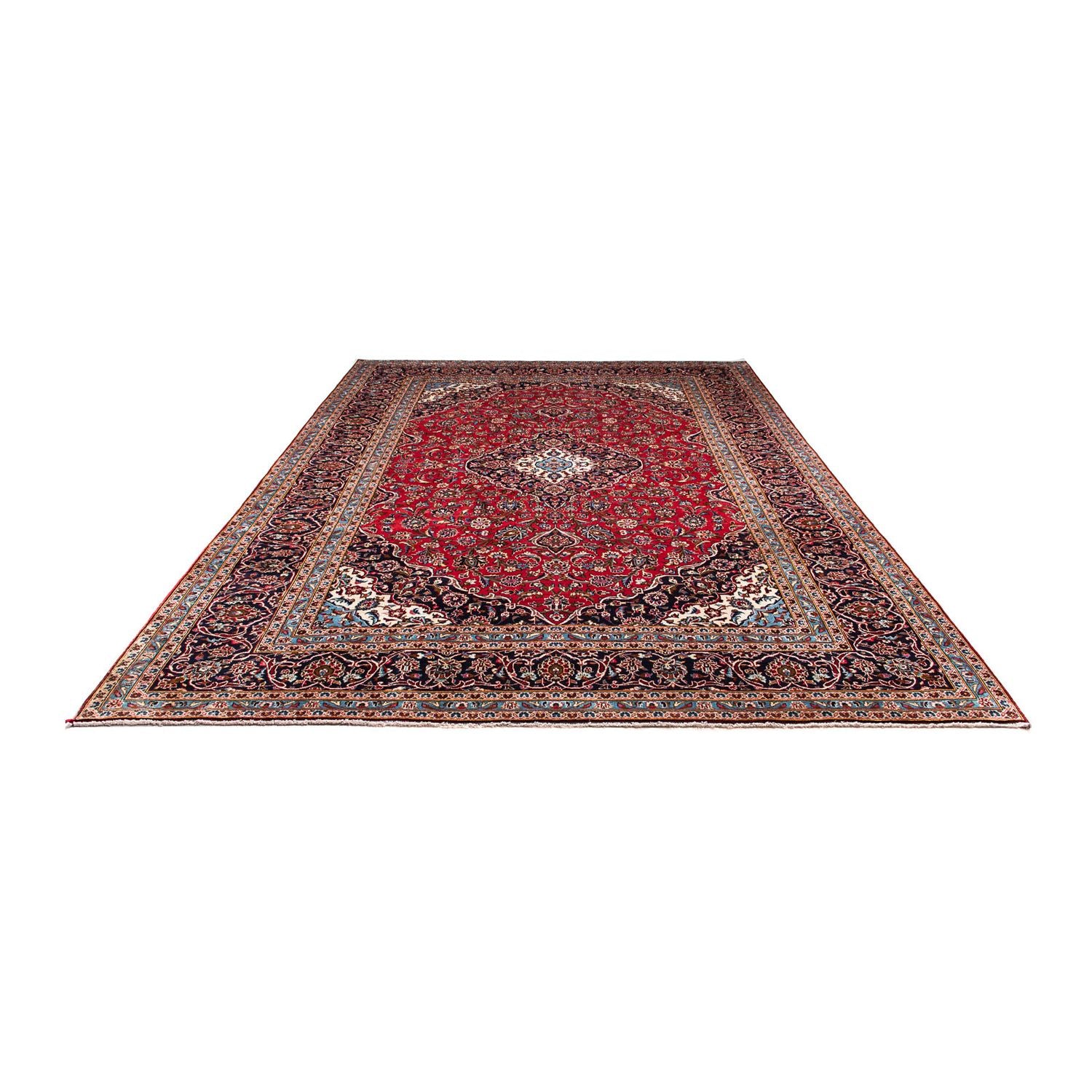 Alfombra persa - Keshan - 354 x 253 cm - rojo oscuro