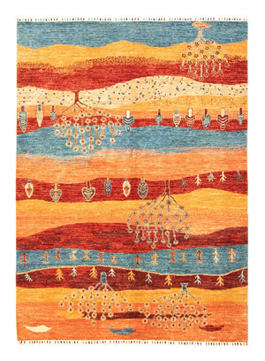 Alfombra Gabbeh - Loribaft Persa - 204 x 150 cm - multicolor