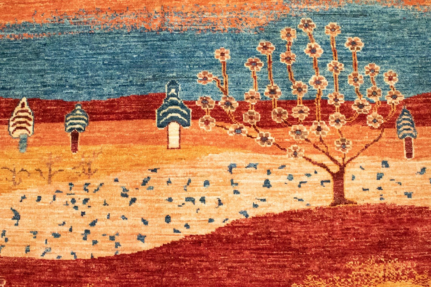 Alfombra Gabbeh - Loribaft Persa - 204 x 150 cm - multicolor