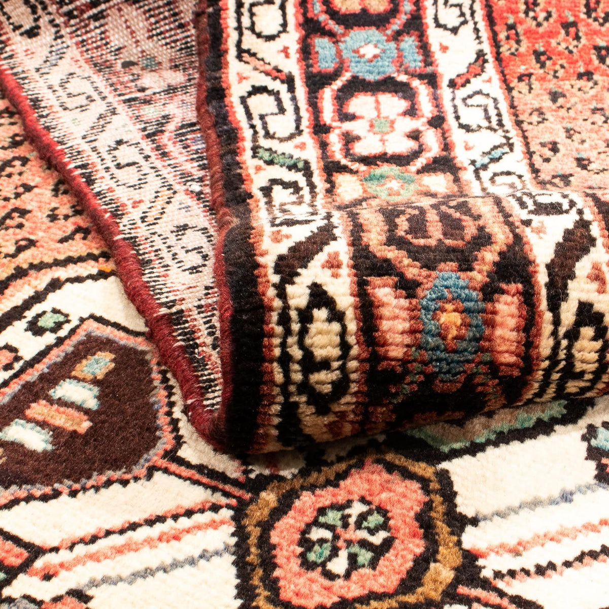 Alfombra de pasillo Alfombra persa - Nómada - 290 x 106 cm - rojo claro