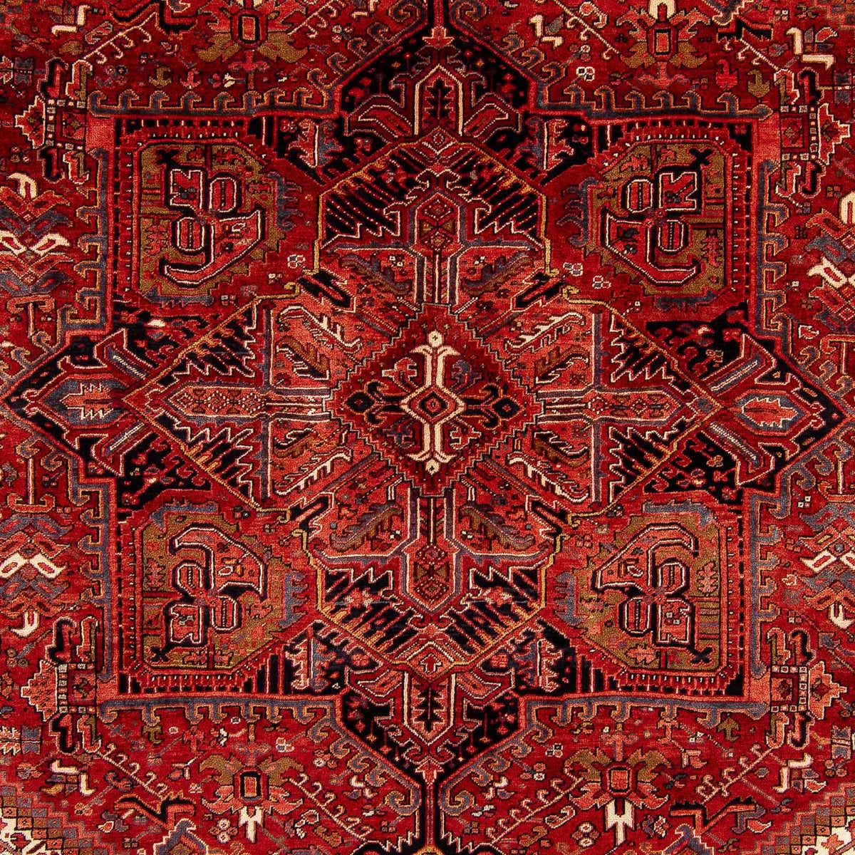 Alfombra persa - Nómada - 387 x 307 cm - rojo oscuro