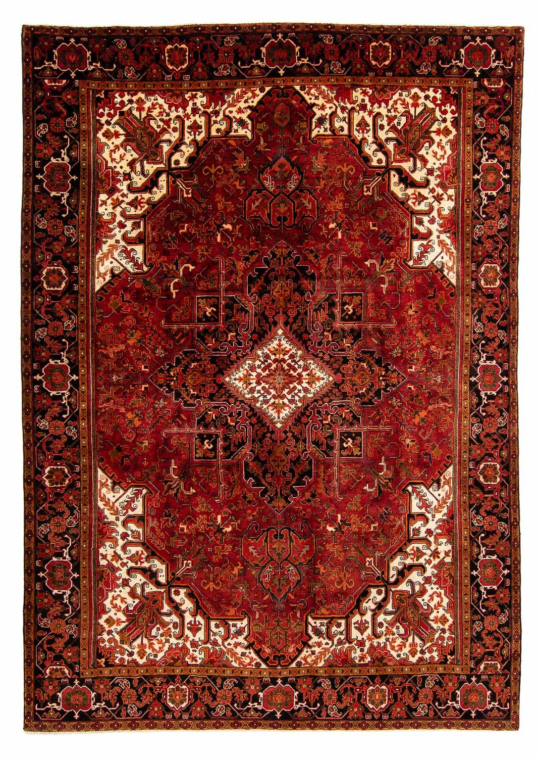Alfombra persa - Nómada - 400 x 300 cm - rojo oscuro