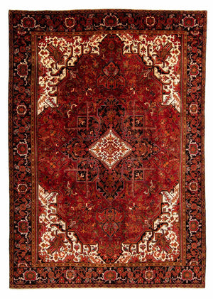 Alfombra persa - Nómada - 400 x 300 cm - rojo oscuro
