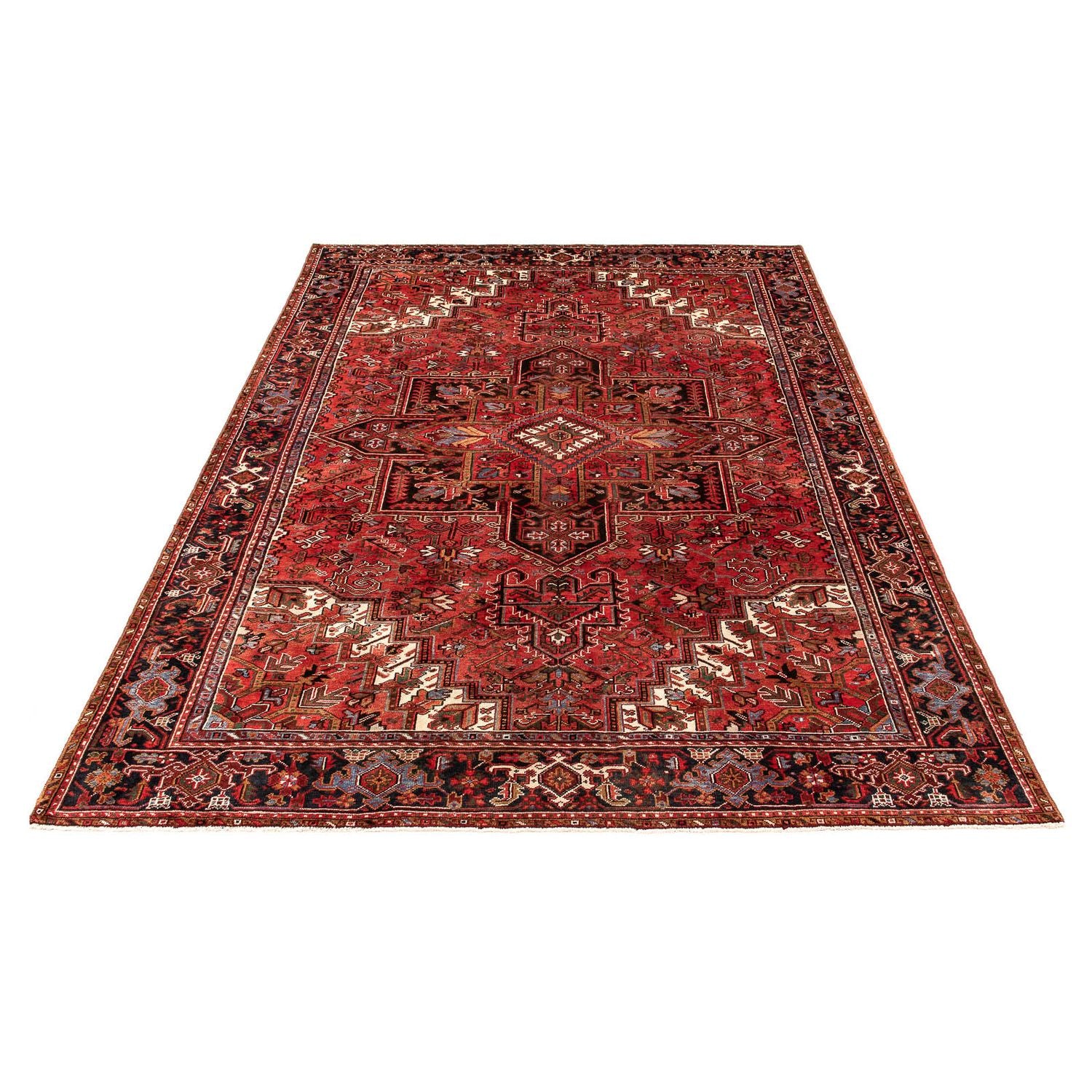 Alfombra persa - Nómada - 386 x 305 cm - rojo oscuro