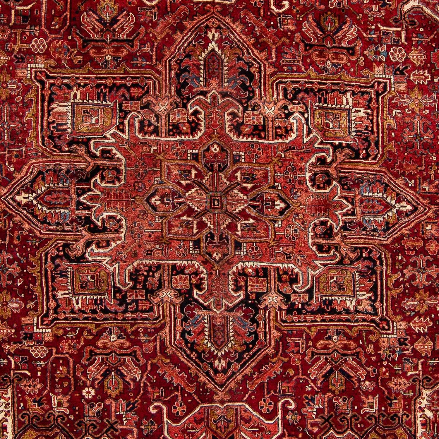 Alfombra persa - Nómada - 368 x 272 cm - rojo oscuro