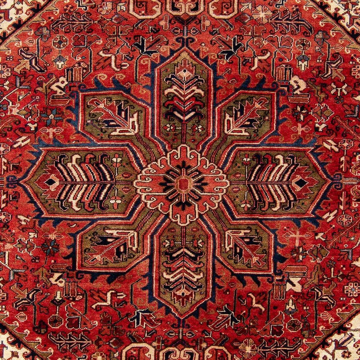 Alfombra persa - Nómada - 377 x 280 cm - rojo oscuro