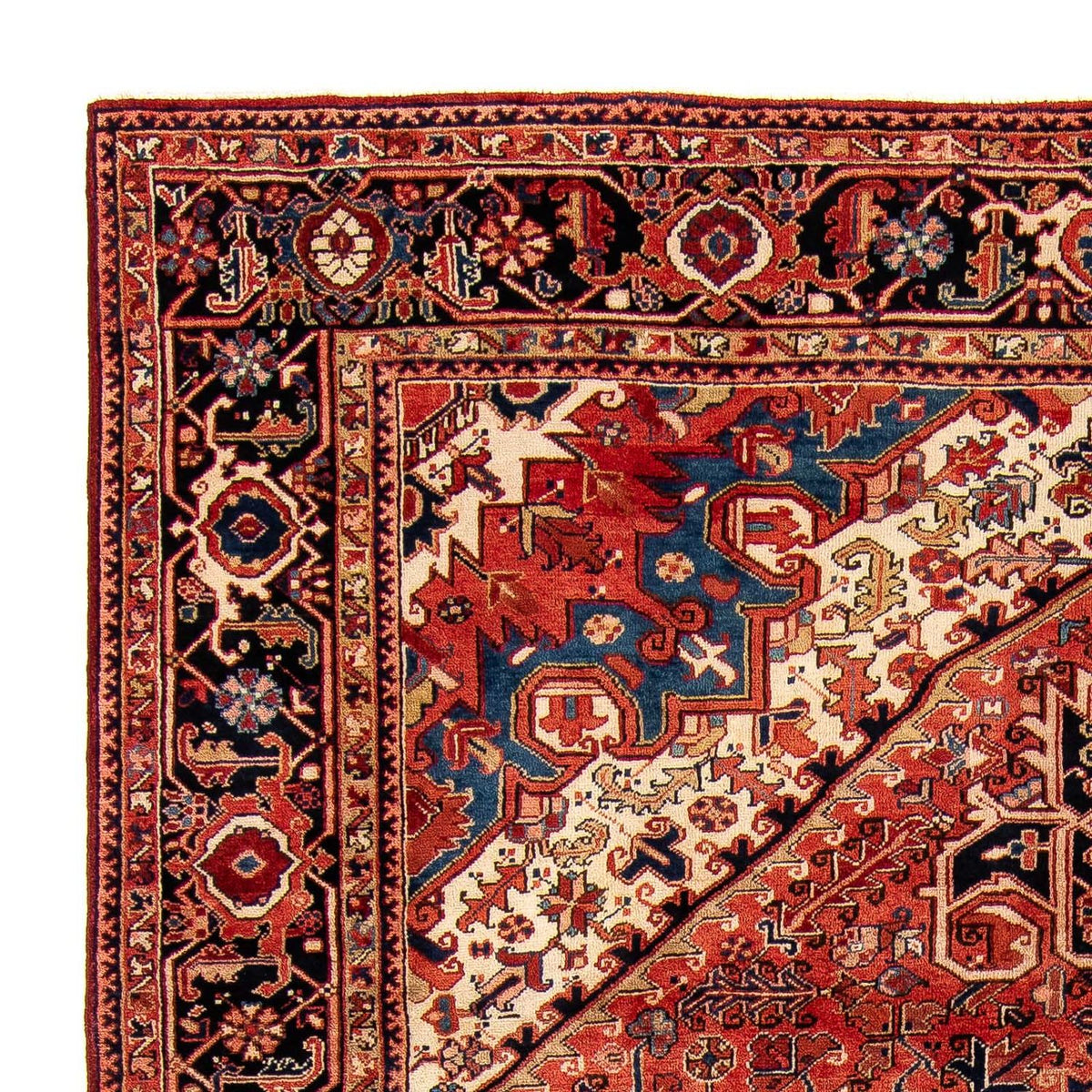 Alfombra persa - Nómada - 377 x 280 cm - rojo oscuro