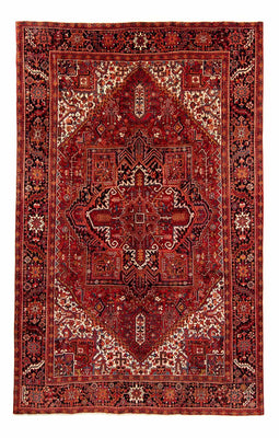 Alfombra persa - Nómada - 374 x 295 cm - rojo oscuro