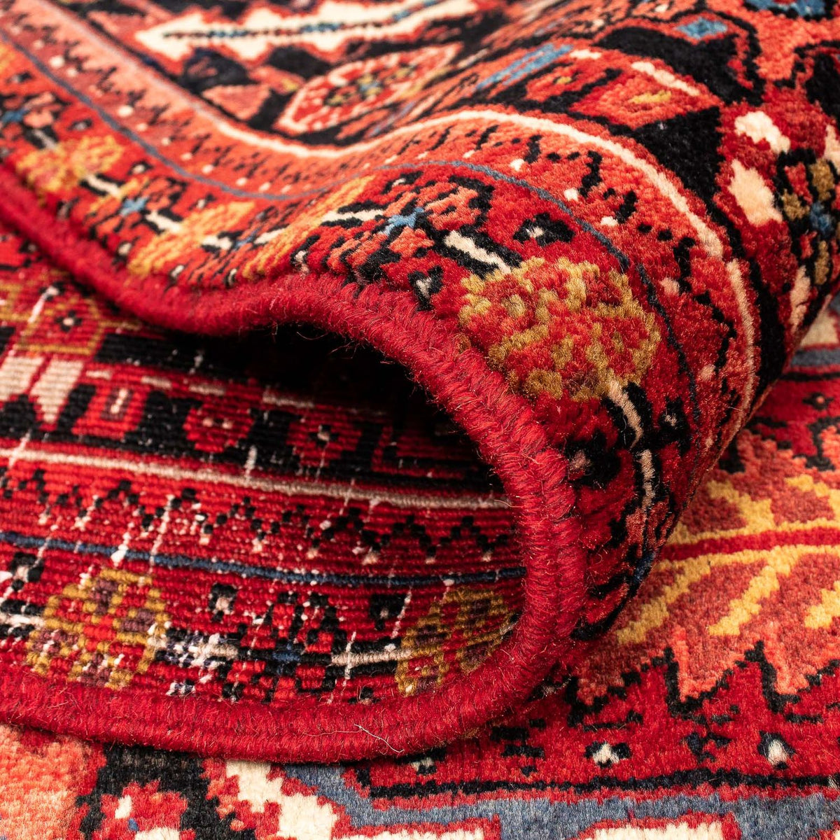 Alfombra persa - Nómada - 374 x 295 cm - rojo oscuro