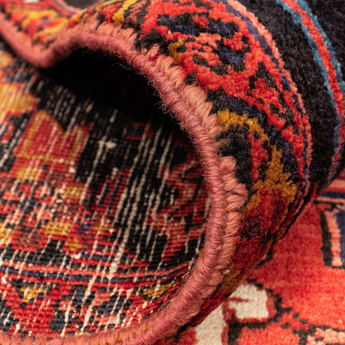 Alfombra persa - Nómada - 391 x 286 cm - rojo oscuro