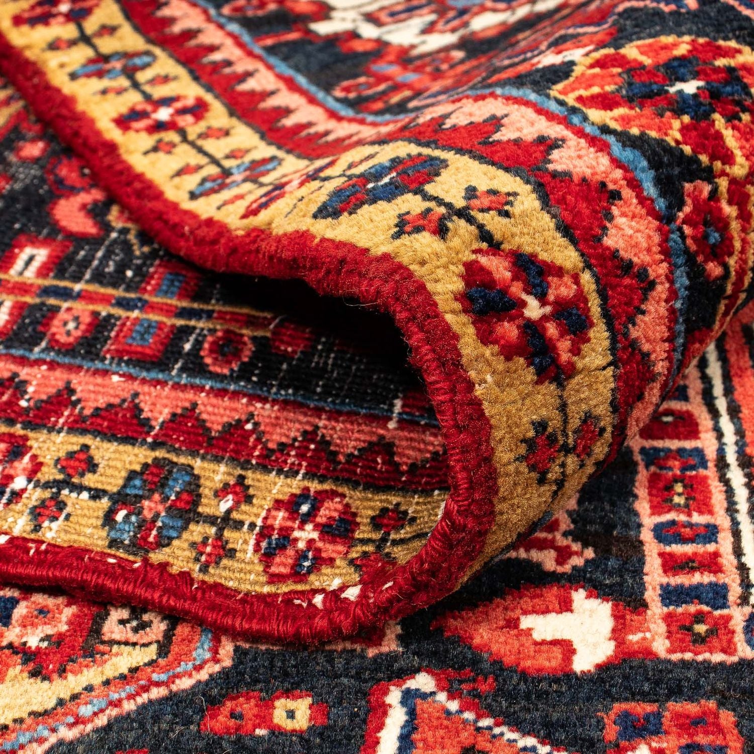 Alfombra persa - Nómada - 393 x 304 cm - rojo oscuro