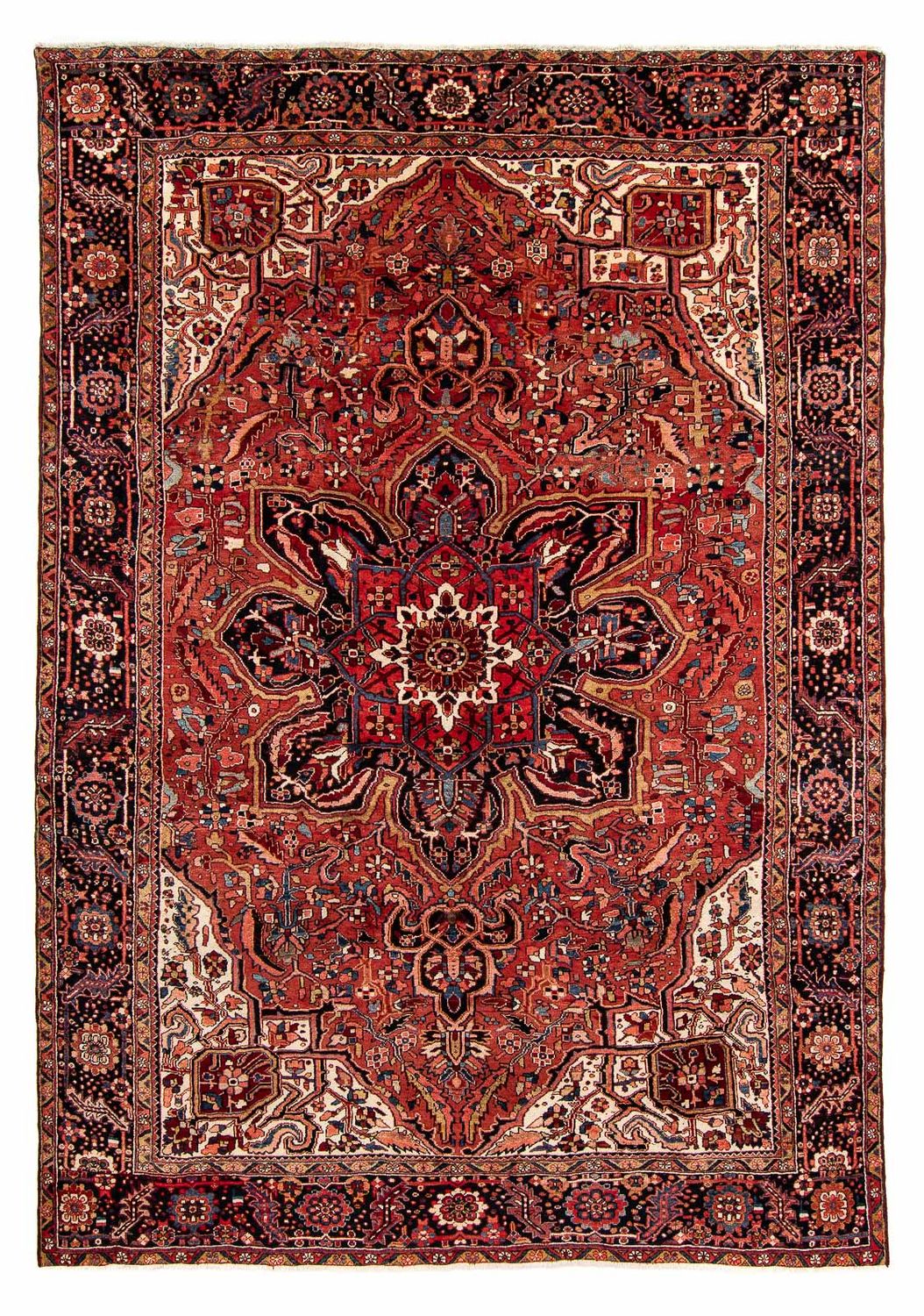 Alfombra persa - Nómada - 402 x 300 cm - rojo oscuro