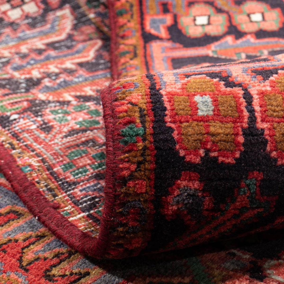 Alfombra persa - Nómada - 343 x 233 cm - rojo oscuro