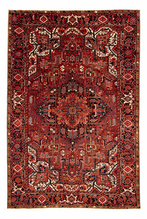Alfombra persa - Nómada - 380 x 260 cm - rojo oscuro