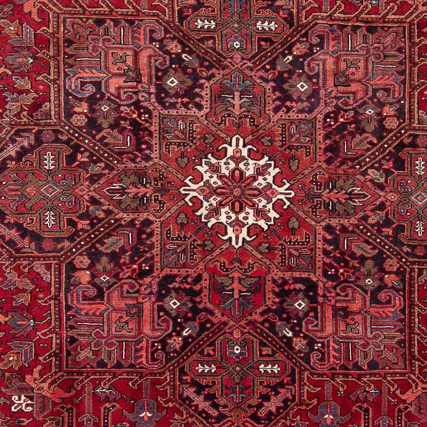 Alfombra persa - Nómada - 346 x 255 cm - rojo oscuro
