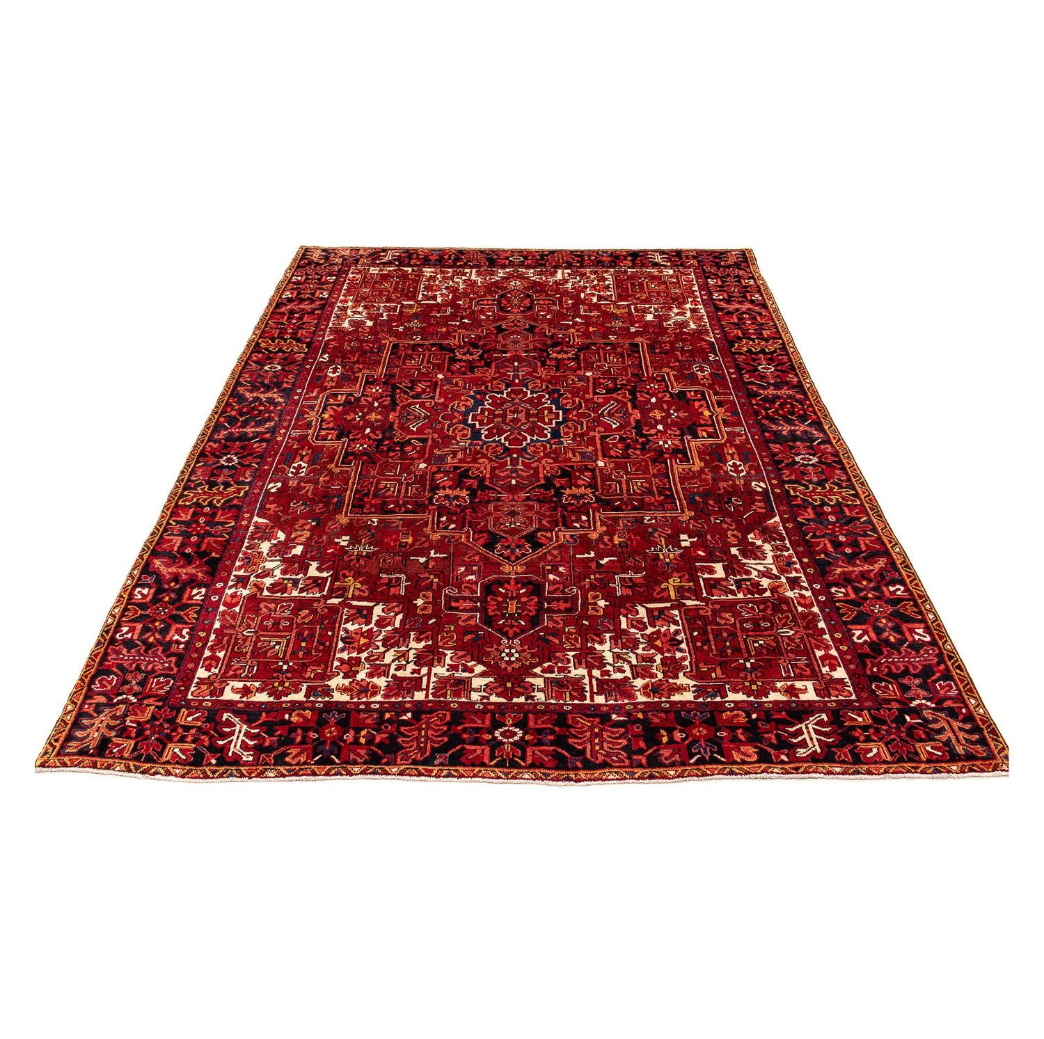 Alfombra persa - Nómada - 391 x 304 cm - rojo oscuro