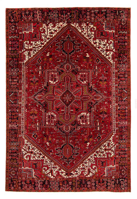 Alfombra persa - Nómada - 398 x 298 cm - rojo oscuro