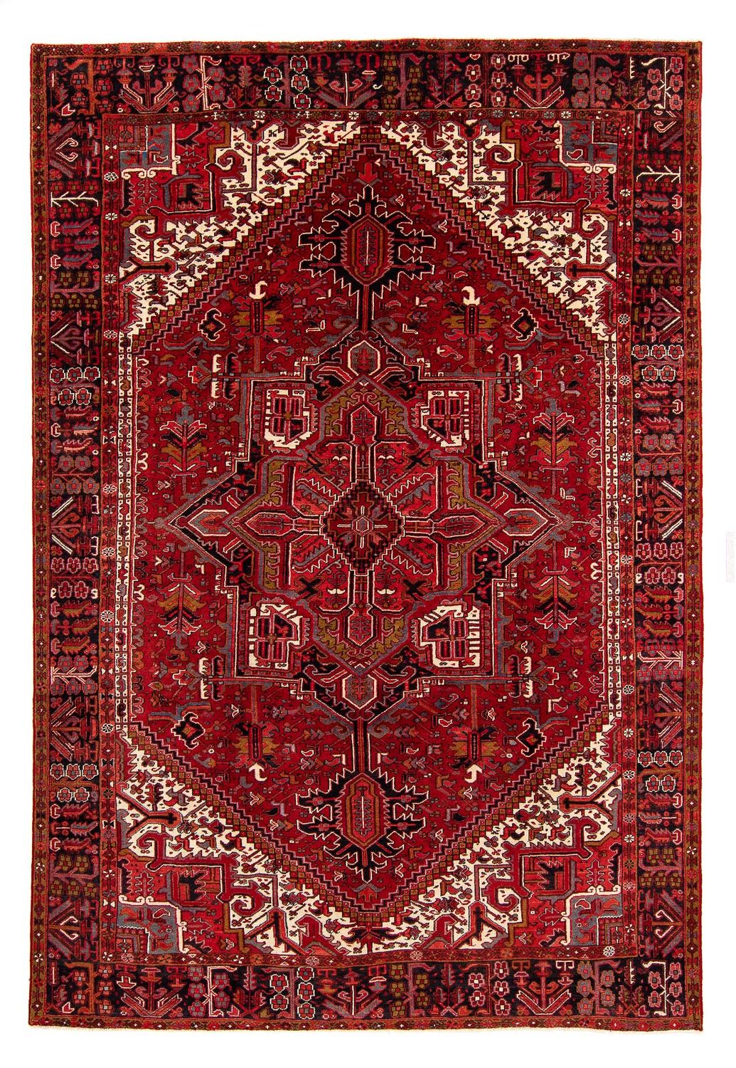 Alfombra persa - Nómada - 398 x 298 cm - rojo oscuro