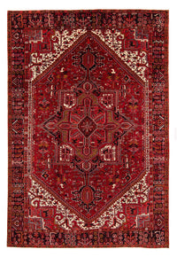 Alfombra persa - Nómada - 398 x 298 cm - rojo oscuro