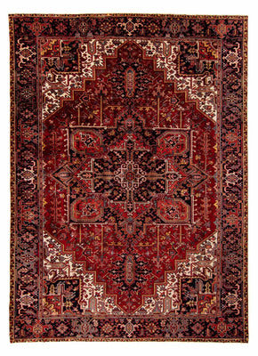 Alfombra persa - Nómada - 380 x 310 cm - rojo oscuro