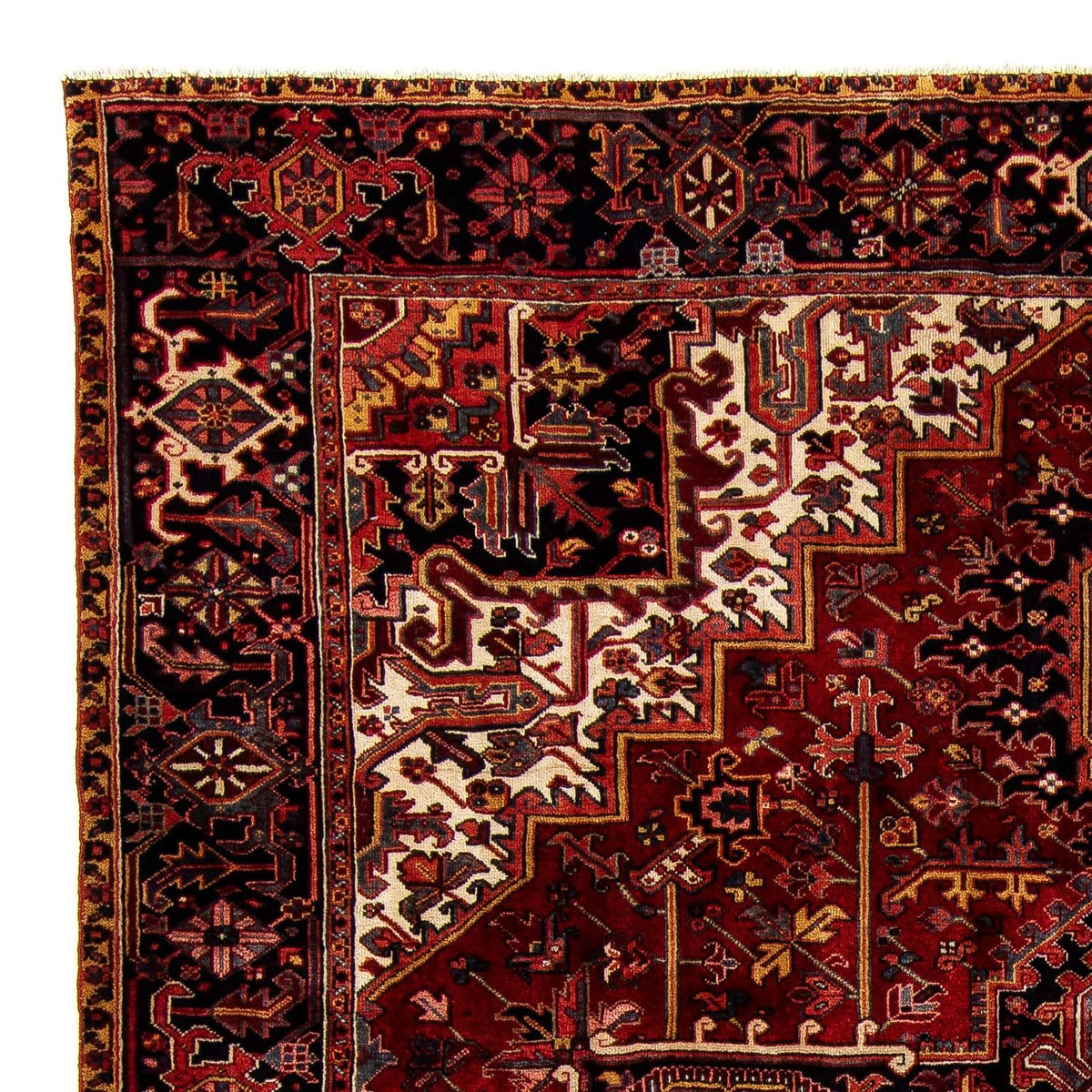 Alfombra persa - Nómada - 380 x 310 cm - rojo oscuro
