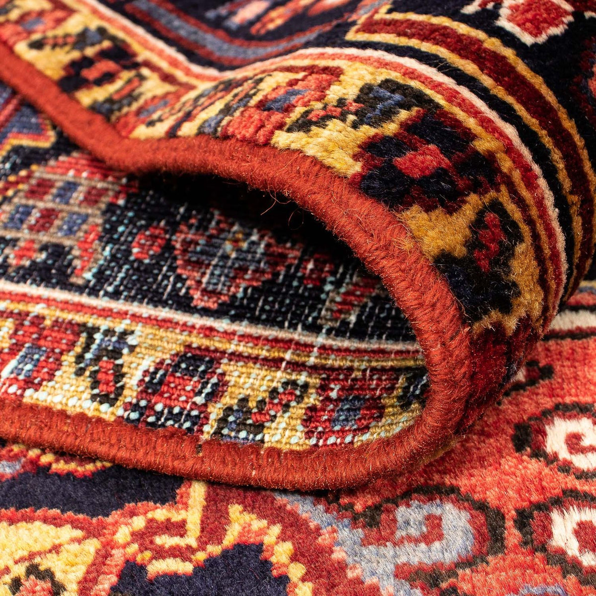 Alfombra persa - Nómada - 380 x 310 cm - rojo oscuro