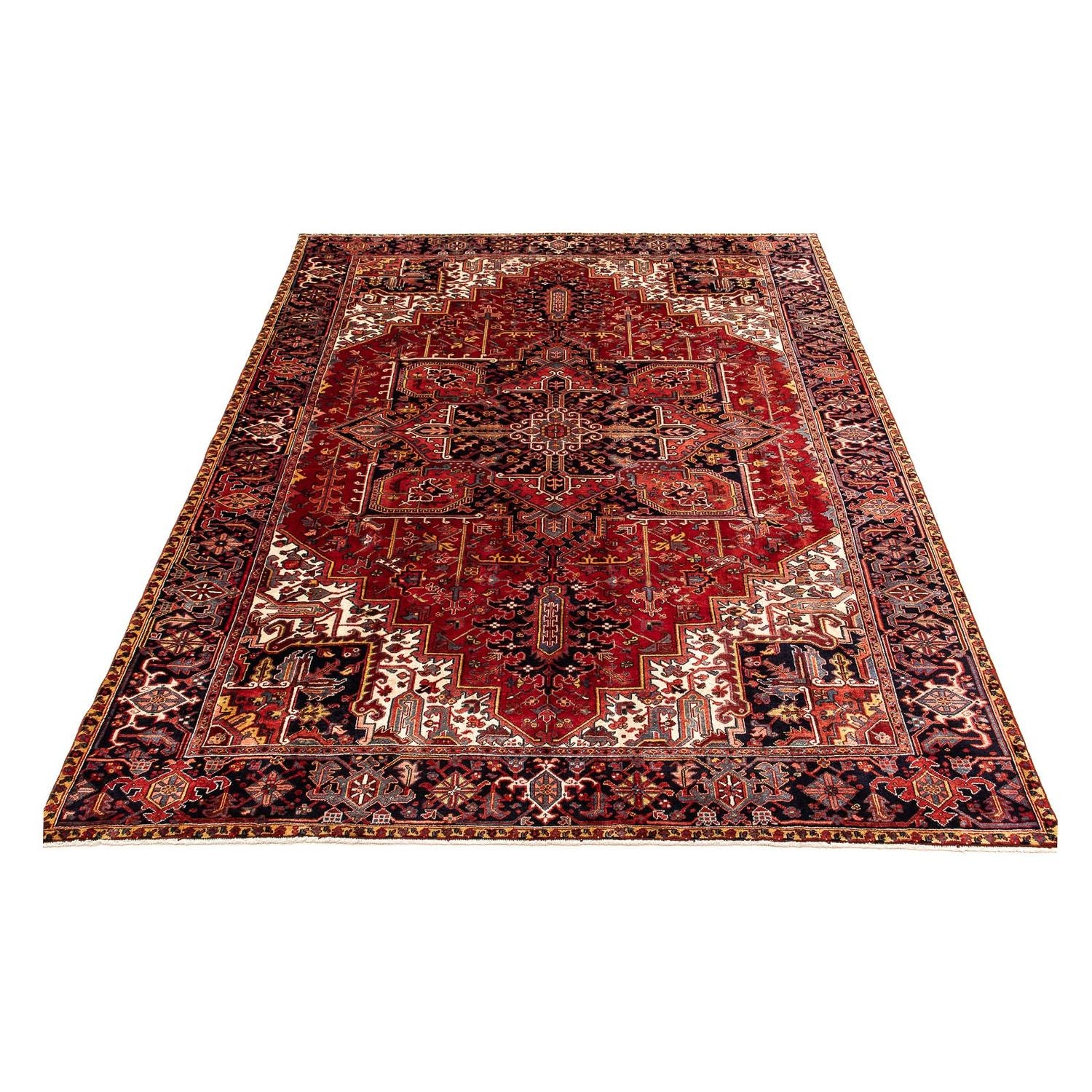 Alfombra persa - Nómada - 380 x 310 cm - rojo oscuro