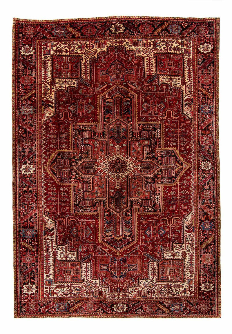 Alfombra persa - Nómada - 397 x 304 cm - rojo oscuro