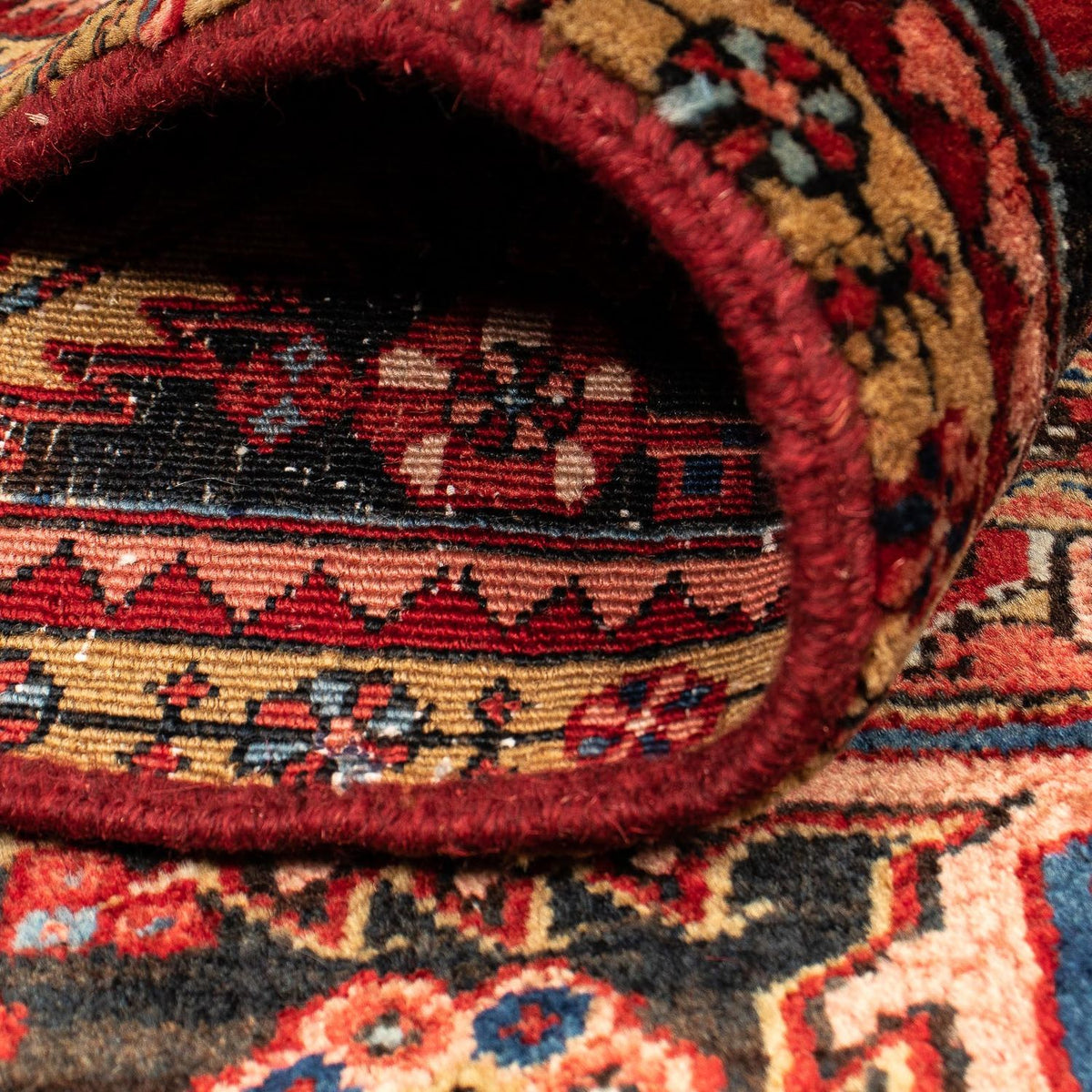 Alfombra persa - Nómada - 397 x 304 cm - rojo oscuro