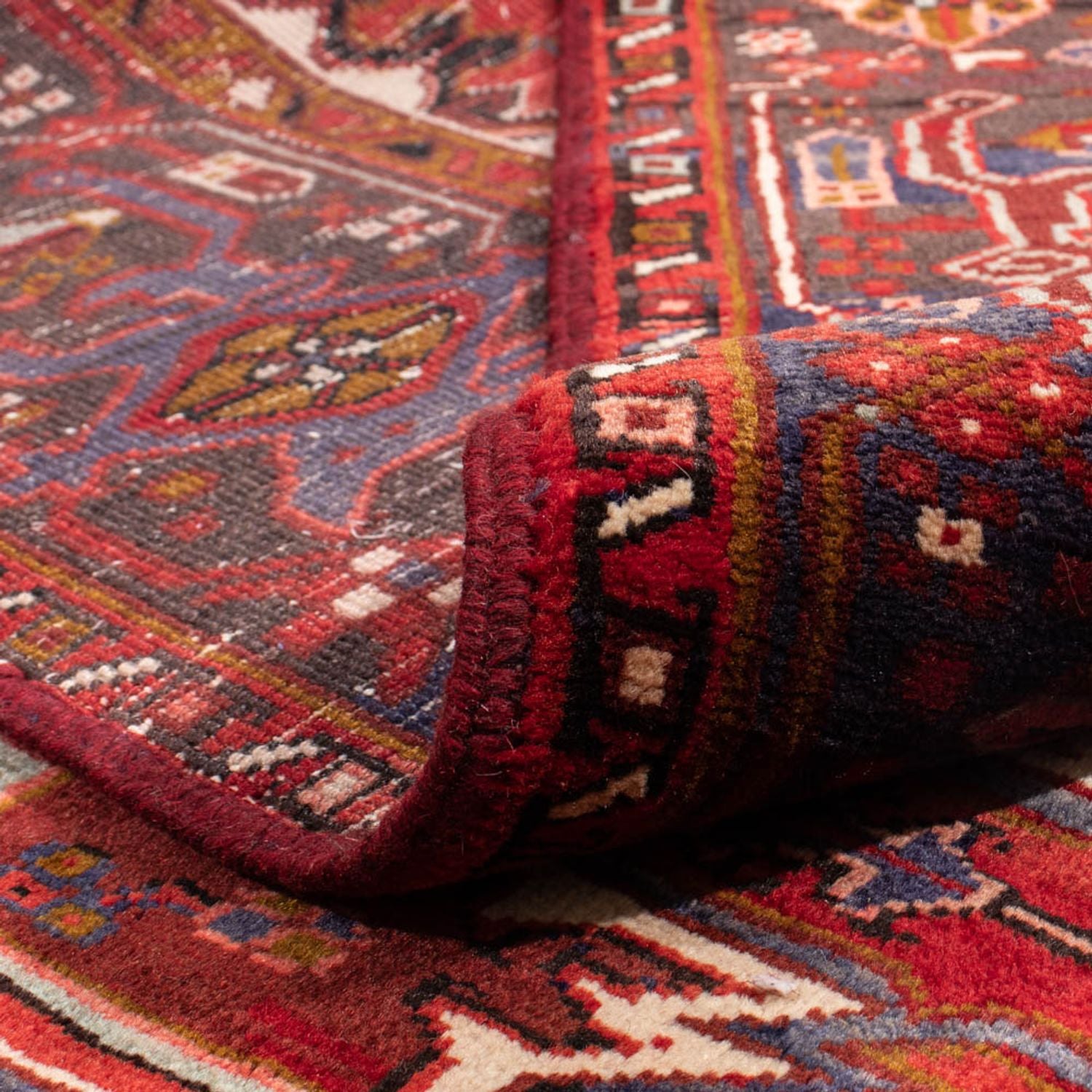 Alfombra persa - Nómada - 345 x 260 cm - rojo oscuro