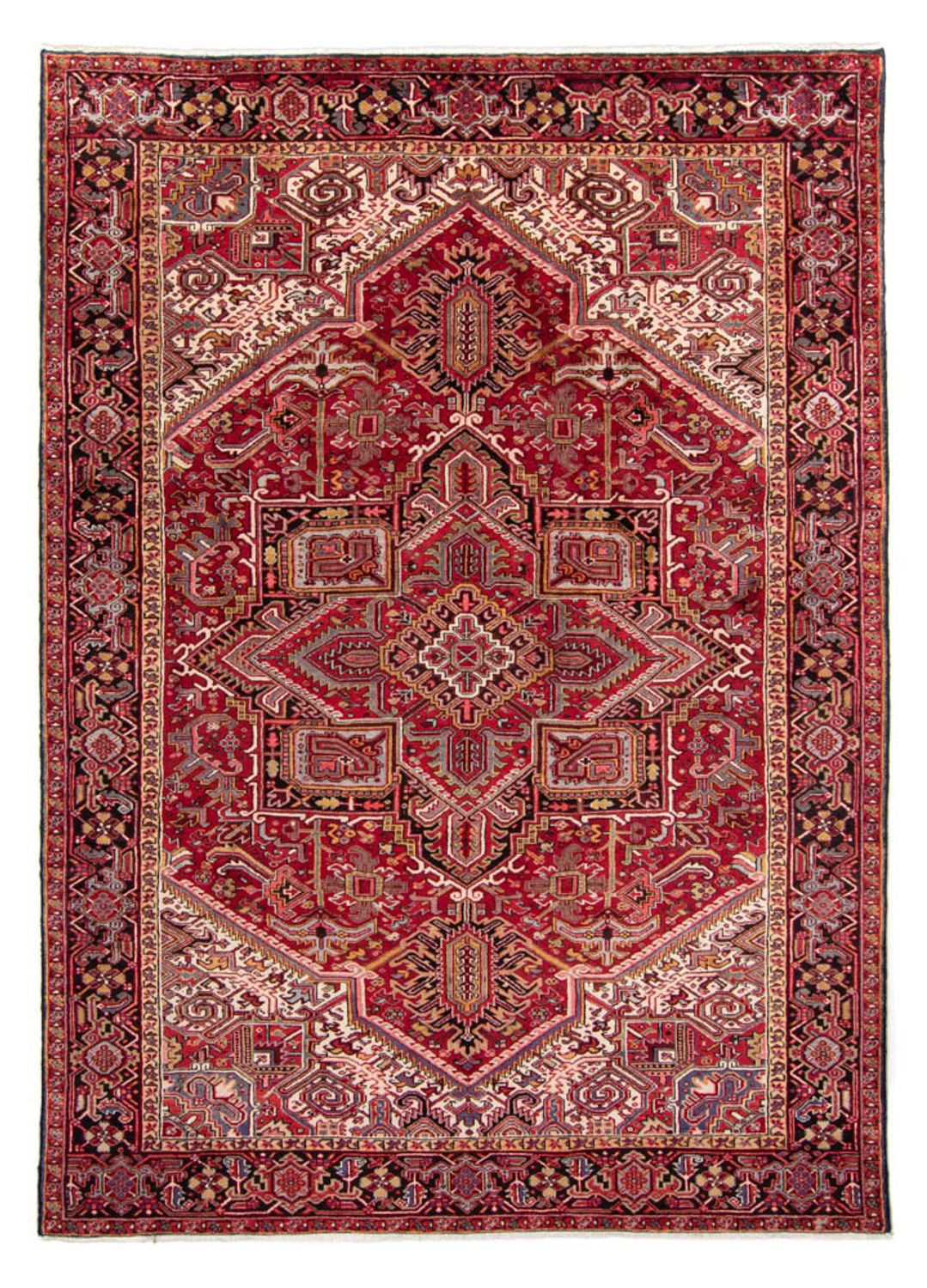 Alfombra persa - Nómada - 345 x 247 cm - rojo oscuro