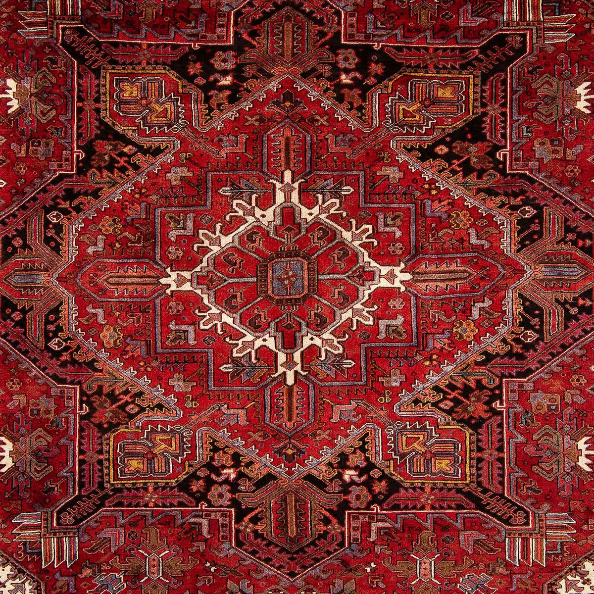Alfombra persa - Nómada - 390 x 300 cm - rojo oscuro