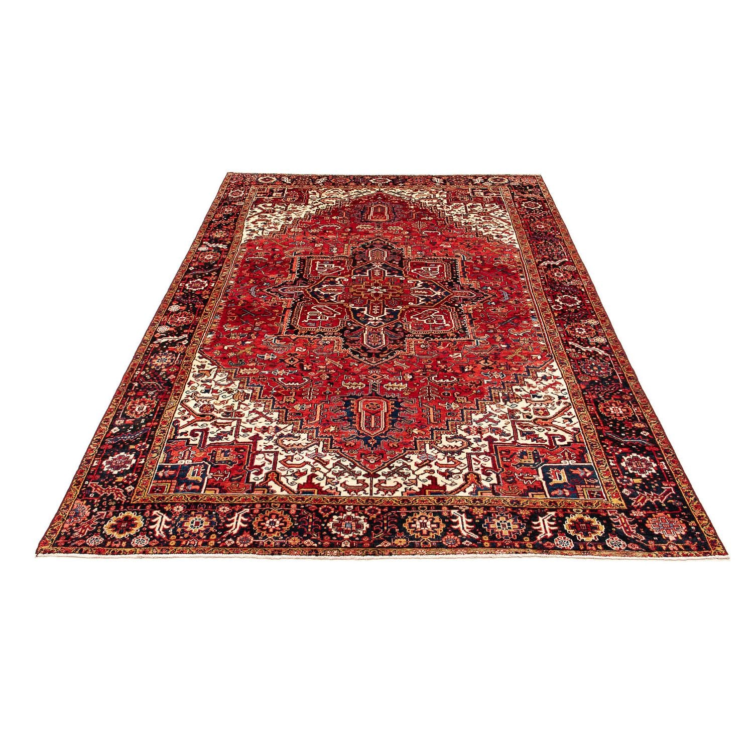 Alfombra persa - Nómada - 384 x 280 cm - rojo oscuro