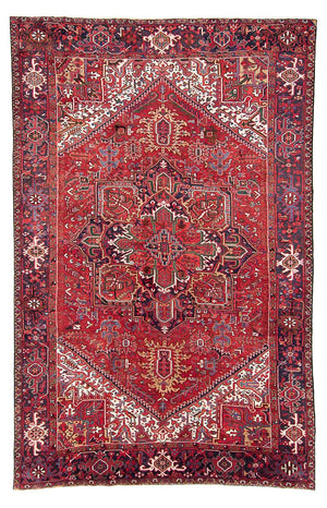 Alfombra persa - Nómada - 357 x 247 cm - rojo claro