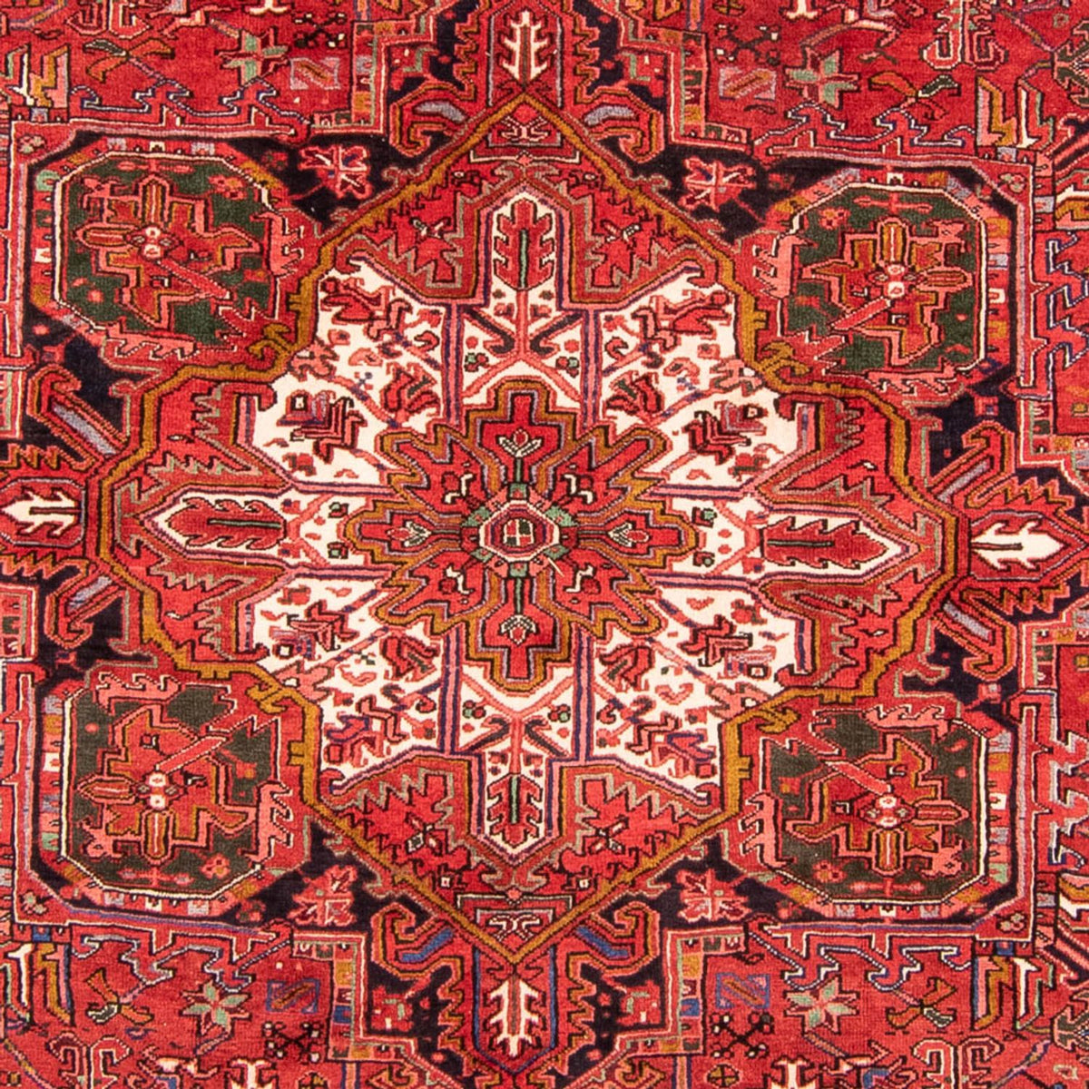 Alfombra persa - Nómada - 343 x 256 cm - rojo oscuro