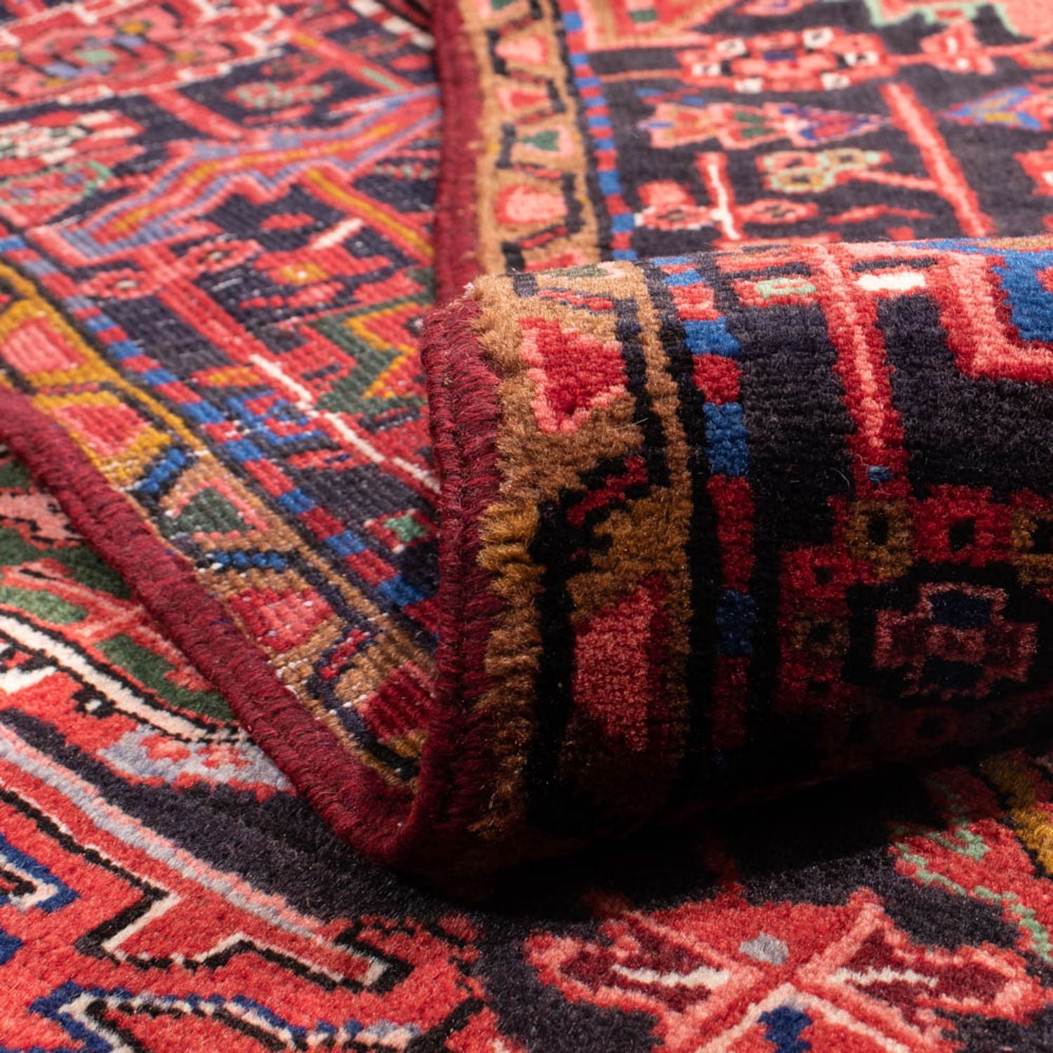 Alfombra persa - Nómada - 343 x 256 cm - rojo oscuro