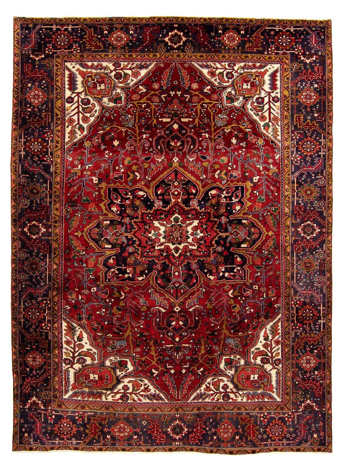 Alfombra persa - Nómada - 362 x 277 cm - rojo oscuro