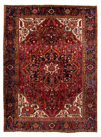 Alfombra persa - Nómada - 362 x 277 cm - rojo oscuro