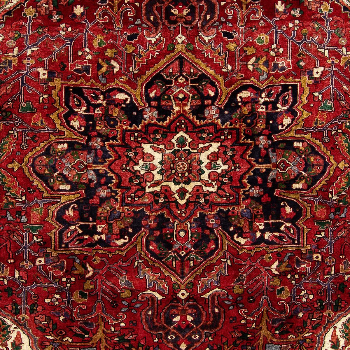 Alfombra persa - Nómada - 362 x 277 cm - rojo oscuro