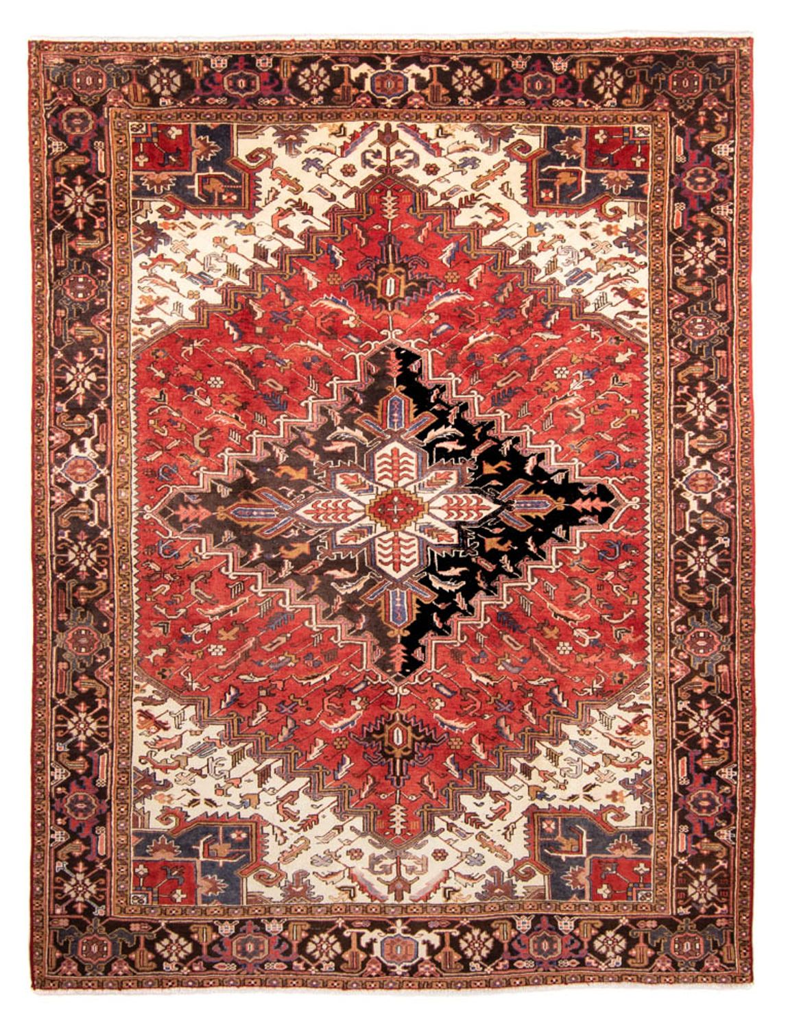 Alfombra persa - Nómada - 331 x 248 cm - rojo oscuro